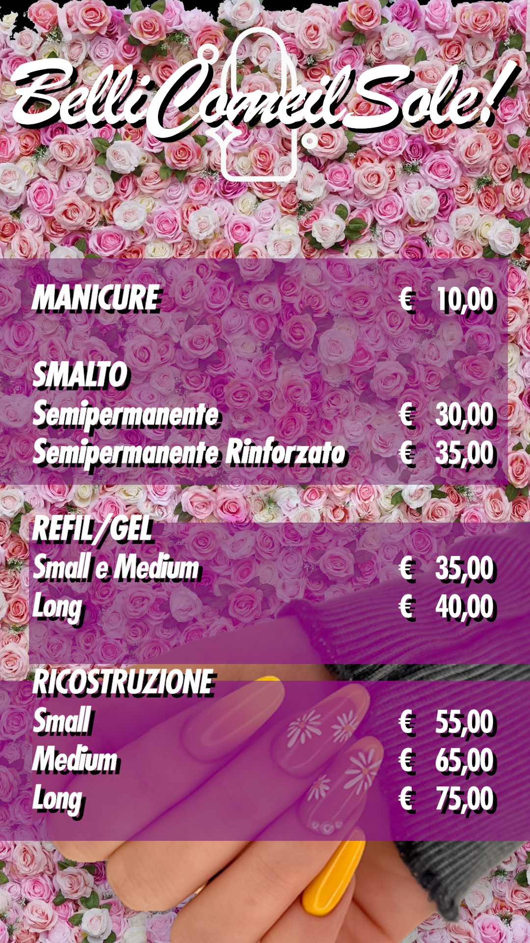 Listino Nails 2025 BelliComeilSole