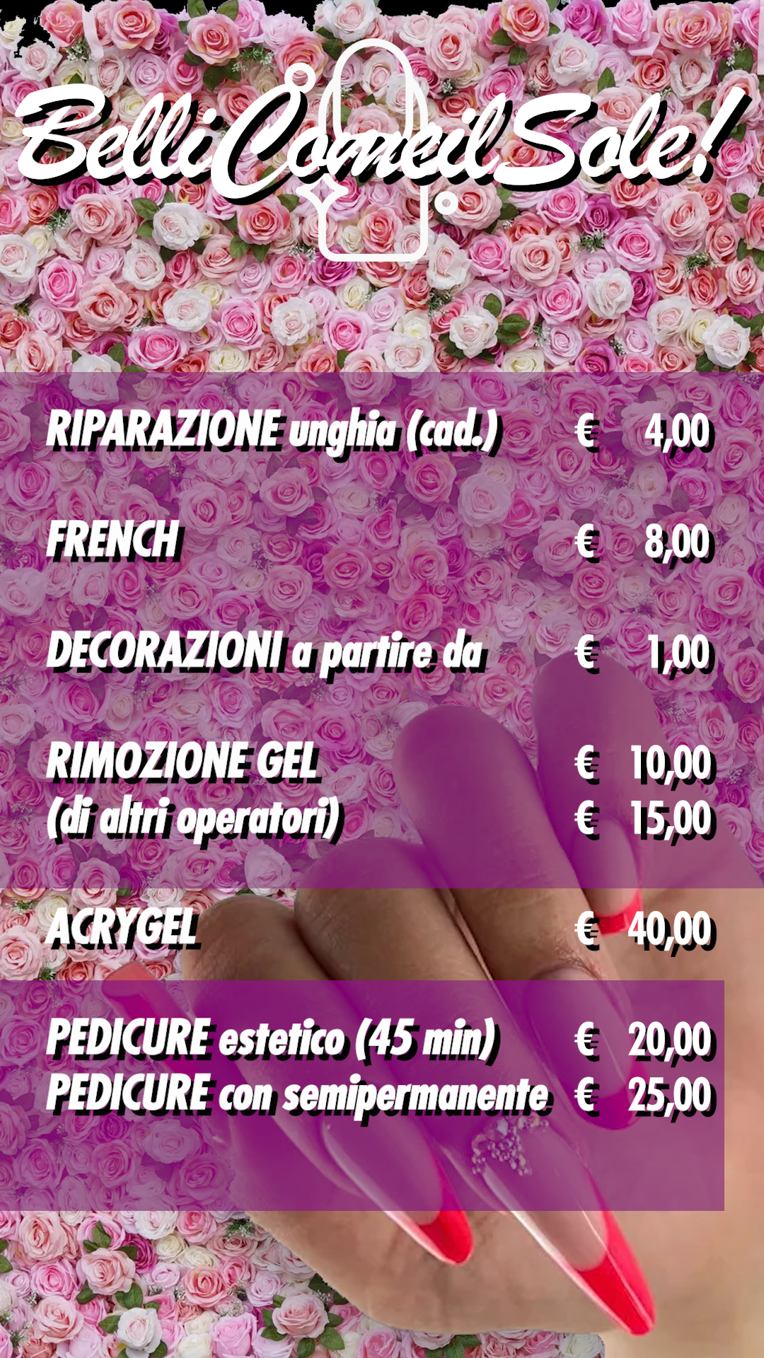 Listino Nails 2025 BelliComeilSole