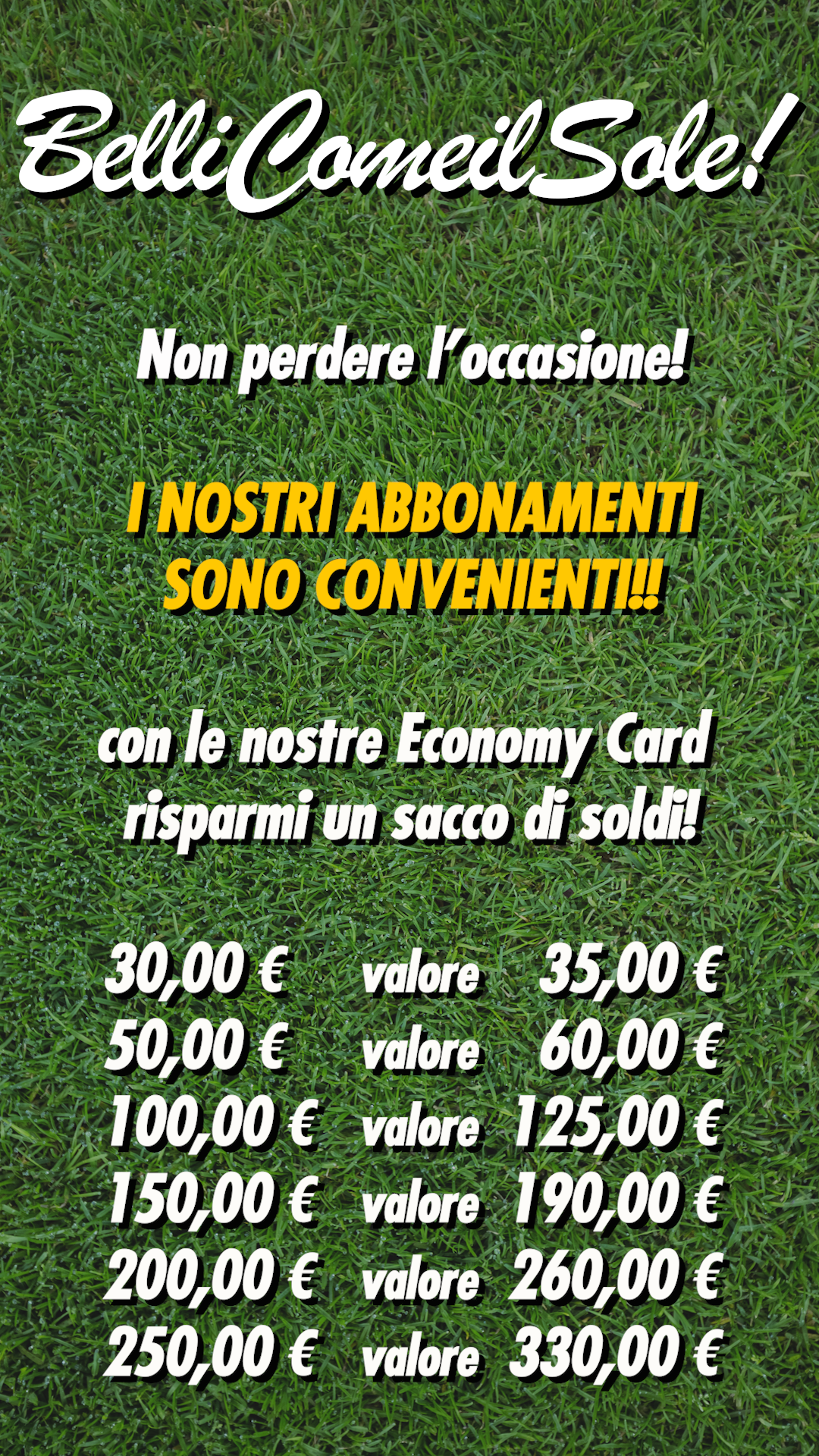 Economy Card BelliComeilSole Vigevano