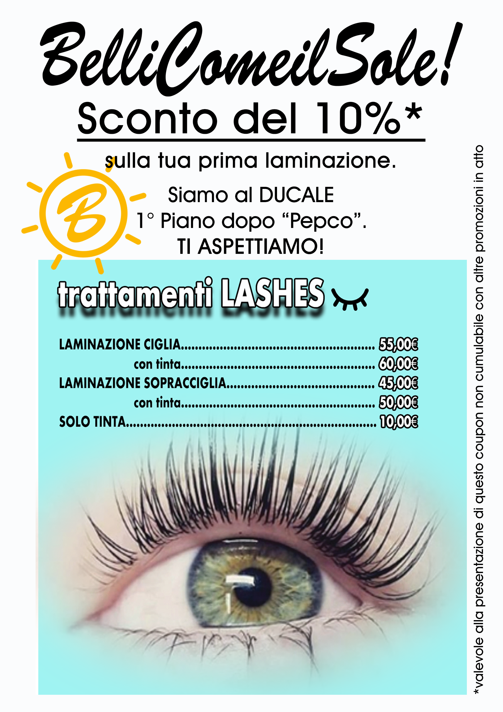 Sconto del 10% sulla laminazione di Belli Come il Sole
