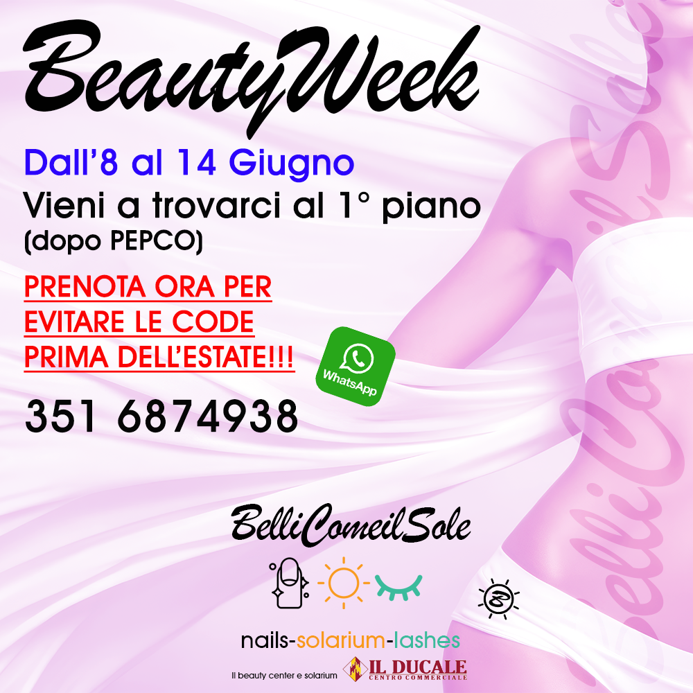 Beauty week Bellicomeilsole Vigevano
